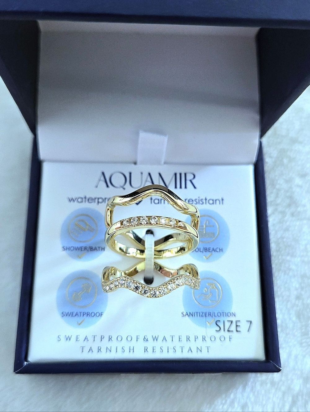 Aquamir Waterproof Triple3️⃣ Ring💍 Set - NIB